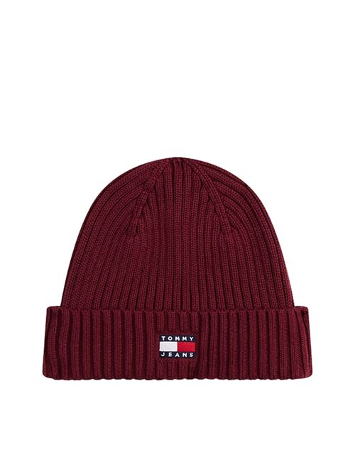 Cappello in maglia di cotone bordeaux Tommy Jeans | AM0AM13669XIU